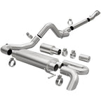 MagnaFlow 2021 Ford Bronco Overland Series Cat-Back Exhaust w/ Single Straight Driver Exit- No Tip components for performance offroad upgrades.