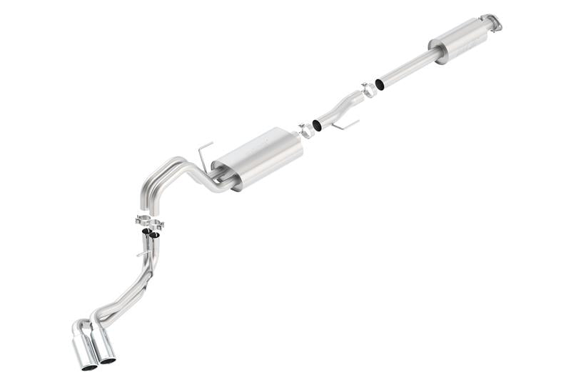 Borla 15-16 Ford F-150 3.5L EcoBoost Ext. Cab Std. Bed Catback Exhaust Touring Truck Side Exit with polished tips