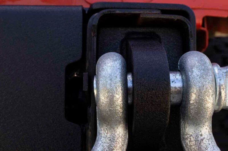 Fishbone Offroad 07-18 JK Wrangler Rubicon and Unlimited Jeep JK Rear D-Ring Frame Mounts close-up view.