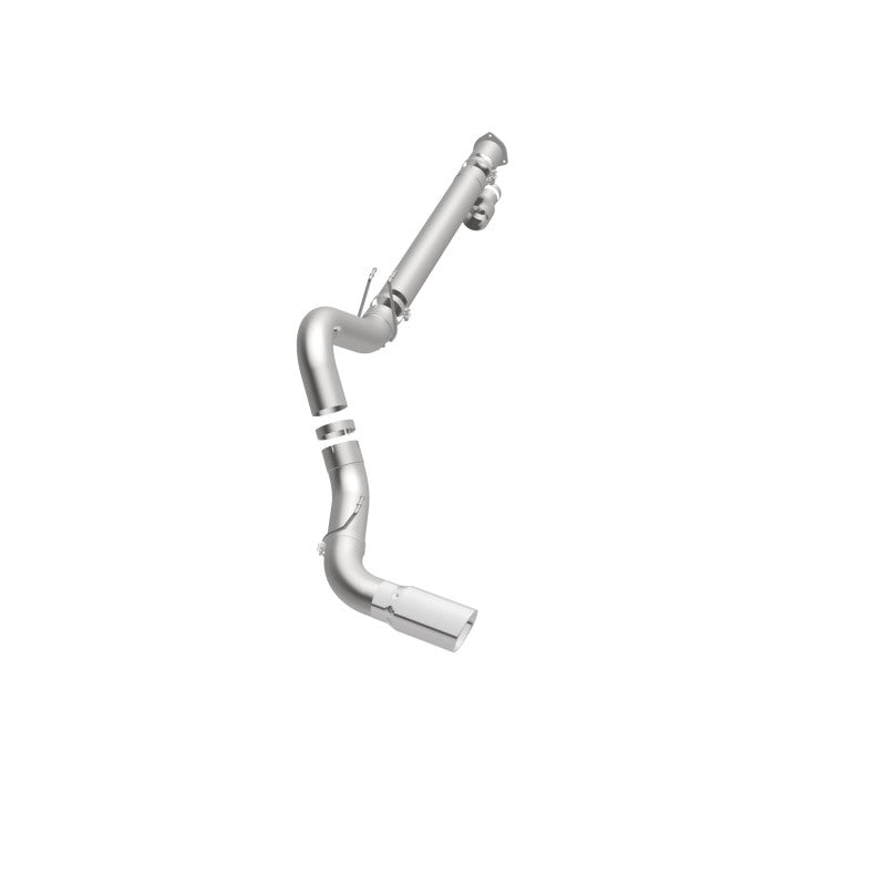 MagnaFlow 08-17 Ford F-250/F-350/F-450 6.4L/6.7L DPF-Back SS 5in Single Passenger Side Rear Exit exhaust pipe.