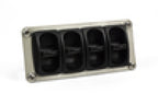 Air Lift 4-Way Manual Control System 100% Duty 1/4in Line 4 Gal. Tank switch plate for offroad performance upgrades