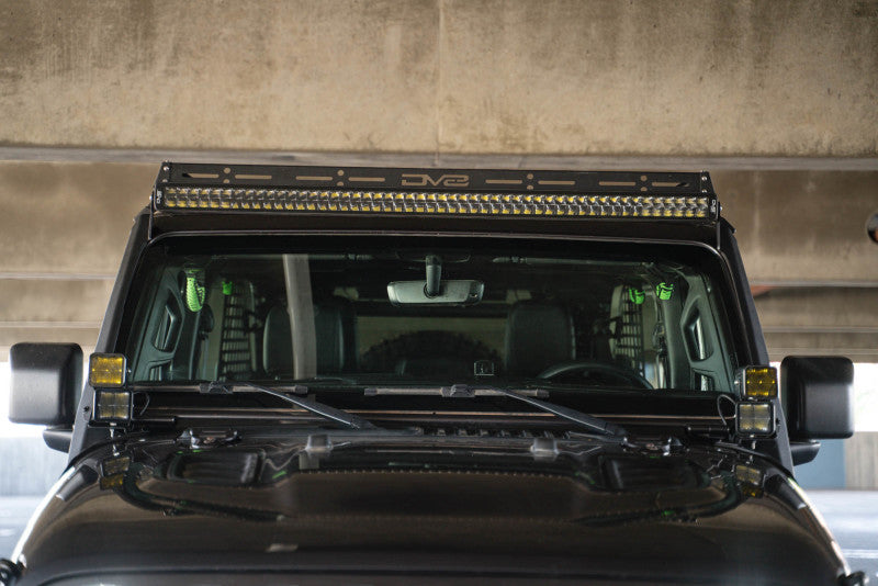 DV8 Offroad 2018+ Jeep Wrangler JLO A Pillar Dual Light Pod Mounts with roof light bar