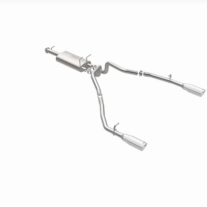 MagnaFlow 2019 Ram 1500 V8 5.7L (Excl. Tradesman) Polished 3in 409SS Cat-Back Exhaust System for offroad performance upgrades.