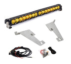 Baja Designs 2022 Toyota Tundra 20in S8 Behind Bumper Light Mount Kit - Amber with bracket and wiring accessories
