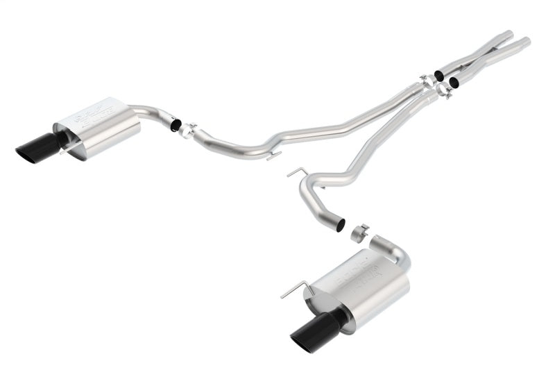 Borla Atak S Cat-Back 15-17 Ford Mustang GT 5.0L V8 MT/AT 2.5in pipe 4in tip (Black Chrome) exhaust system