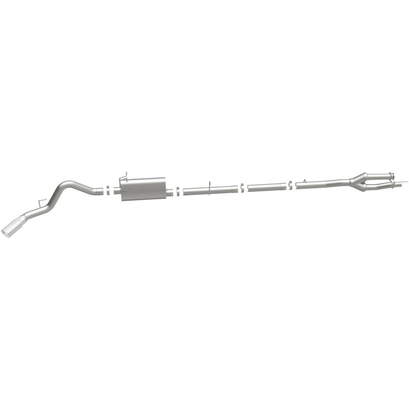 MagnaFlow Sys C/B 11-15 Ford Super Duty F250 6.2L EC CC, SS 3.5in Single Rear Pass Side Ext 5in Tip exhaust system