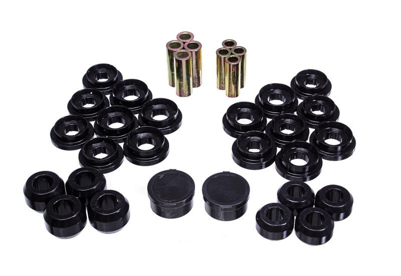Energy Suspension 96-02 Toyota 4Runner Rear Black Control Arm Bushing set for offroad performance upgrades.