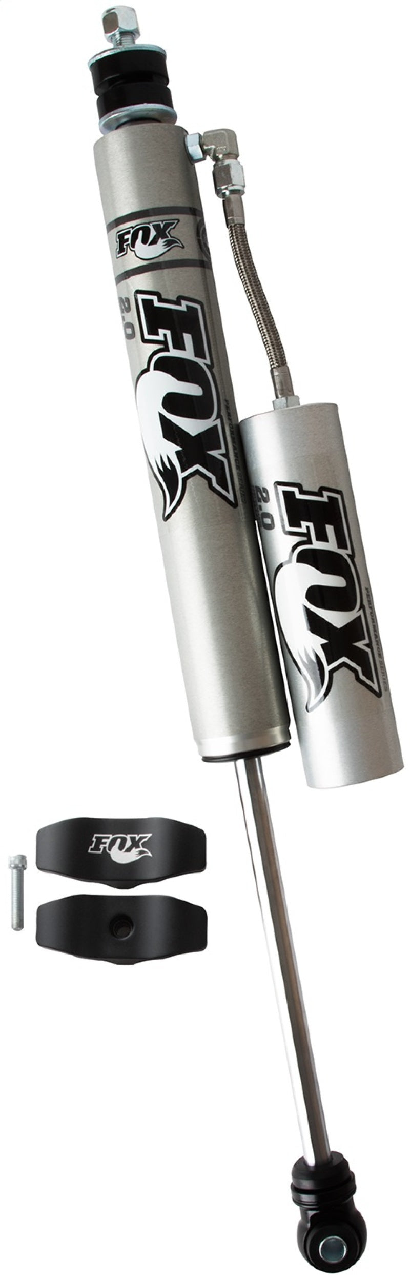 Fox 07+ Jeep JK 2.0 Performance Series 9.6in. Smooth Body Remote Res. Front Shock / 1.5-3.5in. Lift for offroad performance upgrades.