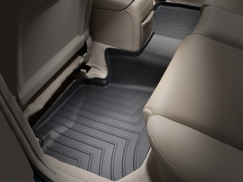 WeatherTech 05-09 Subaru Legacy Sedan Rear FloorLiner - Black installed in vehicle