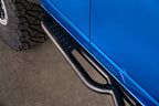 DV8 Offroad 21-22 Ford Bronco OE Plus Series Side Steps installed on blue vehicle