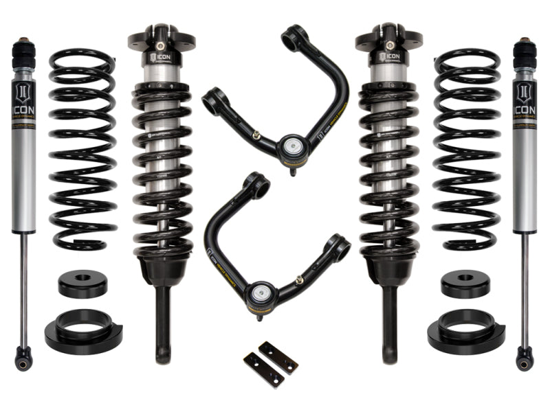 Icon 03-09 GX470 0-3.5in STAGE 2 SUSPENSION SYSTEM W/ TUBULAR UCA components for offroad performance upgrades.