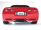 Borla 97-04 C5 Corvette (incl Z06) 5.7L V8 AT/MT Aggressive Stinger Cat-Back Exhaust on red Corvette