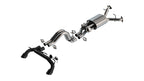 Borla 22-24 Ford Bronco Raptor V6 Turbo AT 2WD / 4WD ATAK Catback Exhaust w/ 4in Black Coated Tips components layout