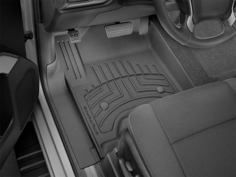WeatherTech 15-19 GMC Yukon / Cadillac Escalade / 15-18 Chevrolet 1500 Front FloorLiner HP - Black in vehicle
