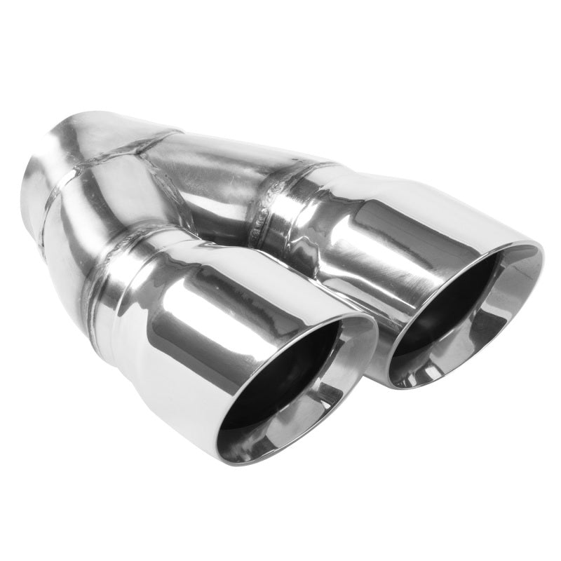 MagnaFlow Double Wall 3in Dual Round Polished Tip 2.25in Inlet Secondary image