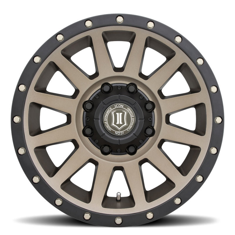 ICON Compression 18x9 8x6.5 12mm Offset 5.5in BS Bronze Wheel Secondary image