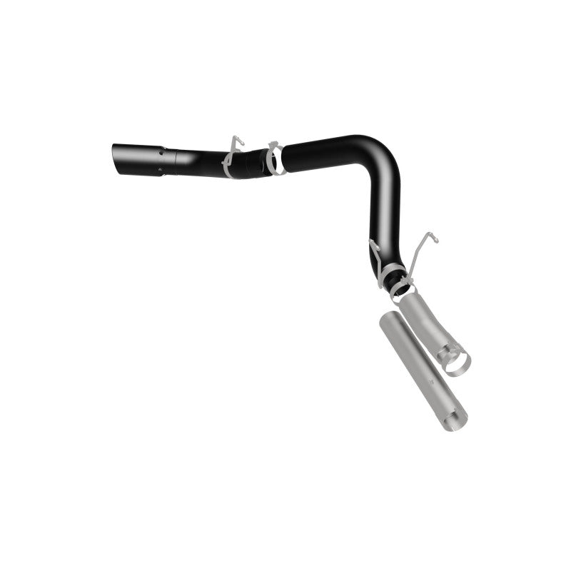 MagnaFlow 07-10 Dodge 2500/3500 409 SS DPF Back 5in Single Exit Exhaust- Black for offroad performance upgrades.