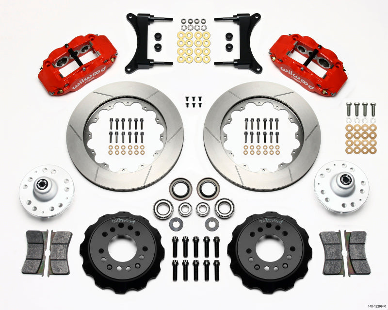 Wilwood Narrow Superlite 6R Front Hub Kit 14.00in Red 79-87 GM G Body Secondary image