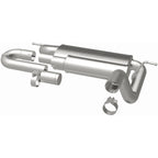 MagnaFlow 18-23 Jeep Wrangler JL 2.0L/3.6L Overland Series Axle-Back Exhaust for offroad performance upgrades.