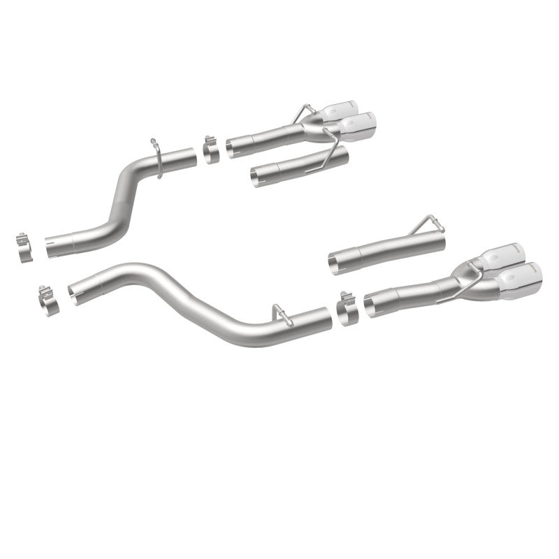 MagnaFlow Axle-Back, SS, 2.5in, Quad Split Rear 3.5in Tip 2015 Dodge Challenger 3.6L V6 exhaust kit