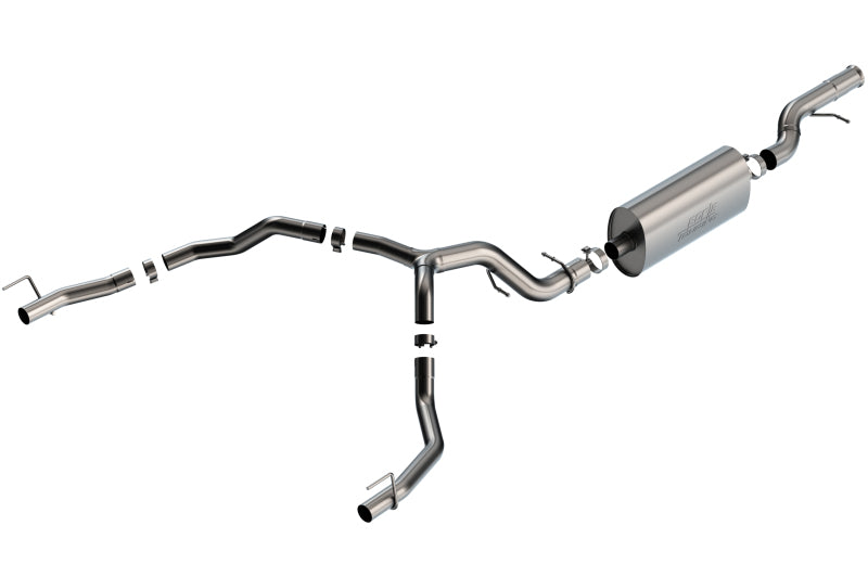 Borla 21-22 Cadillac Escalade 6.2L V8 2/4WD 4DR Touring Cat-Back Exhaust w/ Factory Bezel Tips Main image
