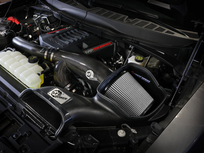 aFe 21-24 Ford F150 Raptor Track Series Carbon Fiber Cold Air Intake System w/ Pro DRY S Filter Secondary image