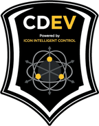 CDEV badge powered by ICON Intelligent Control logo