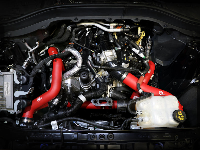 aFe 22-23 Ford Explorer BladeRunner Aluminum Hot and Cold Charge Pipe Kit - Red Secondary image