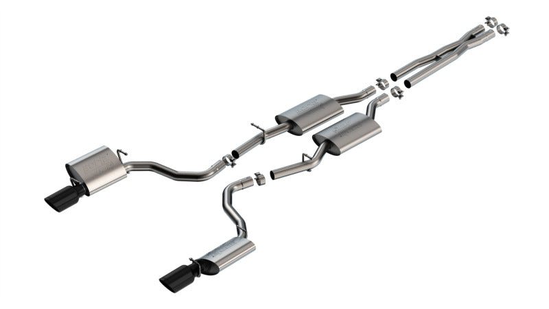 Borla 19-23 Dodge Charger GT 3.6L V6 RWD ATAK Catback Exhaust - Black Chrome Tips Main image
