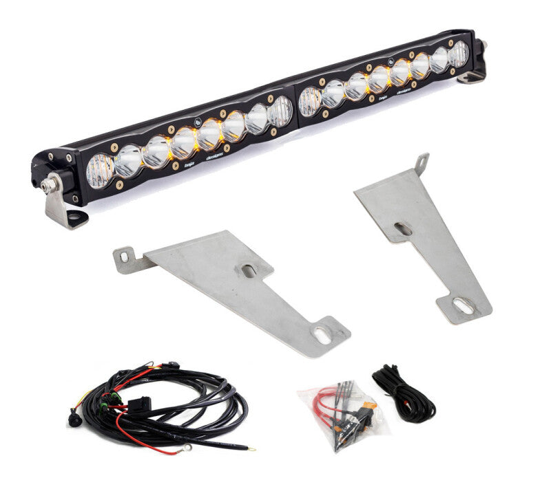 Baja Designs 2022 Toyota Tundra 20in S8 Behind Bumper Light Mount Kit with wiring and mounting brackets