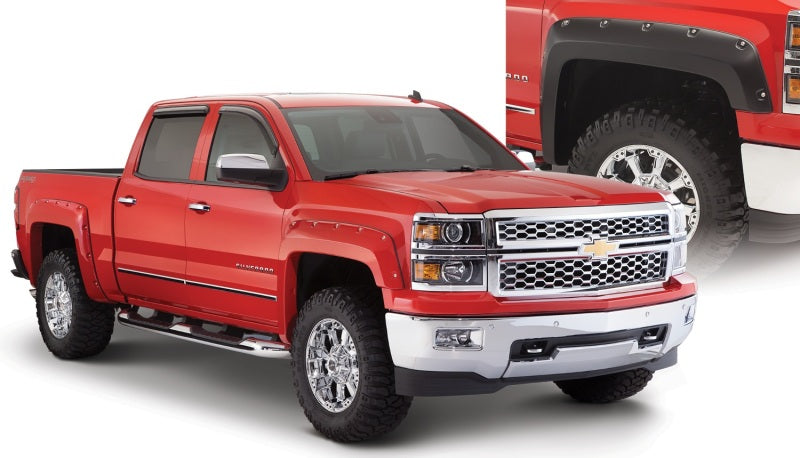 Bushwacker 14-18 Chevy Silverado 1500 Fleetside Pocket Style Flares 4pc - Black Secondary image
