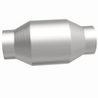 MagnaFlow Conv Univ 2.5in Inlet/Outlet Center/Center Round catalytic converter for off road parts and Jeep Wrangler accessories.