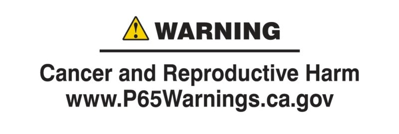 WARNING label for cancer and reproductive harm information