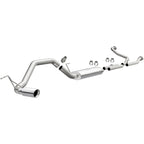 MagnaFlow CatBack 07-15 Nissan Titan V8 LGAS/LFLEX Single MF Polished Stainless Exhaust for offroad performance upgrades.