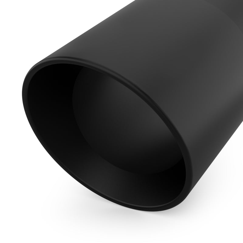 MagnaFlow 2022 Ford Maverick Street Series SS Cat-Back Exhaust 2.5in Tubing- Black Tip close-up view of black exhaust tip