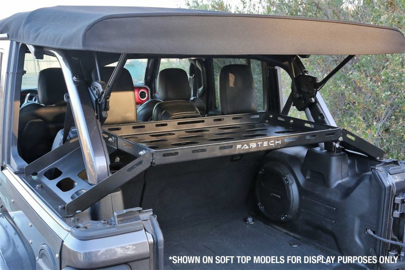 Fabtech 18-21 Jeep JL 4WD 4-Door Interior Cargo Rack in vehicle