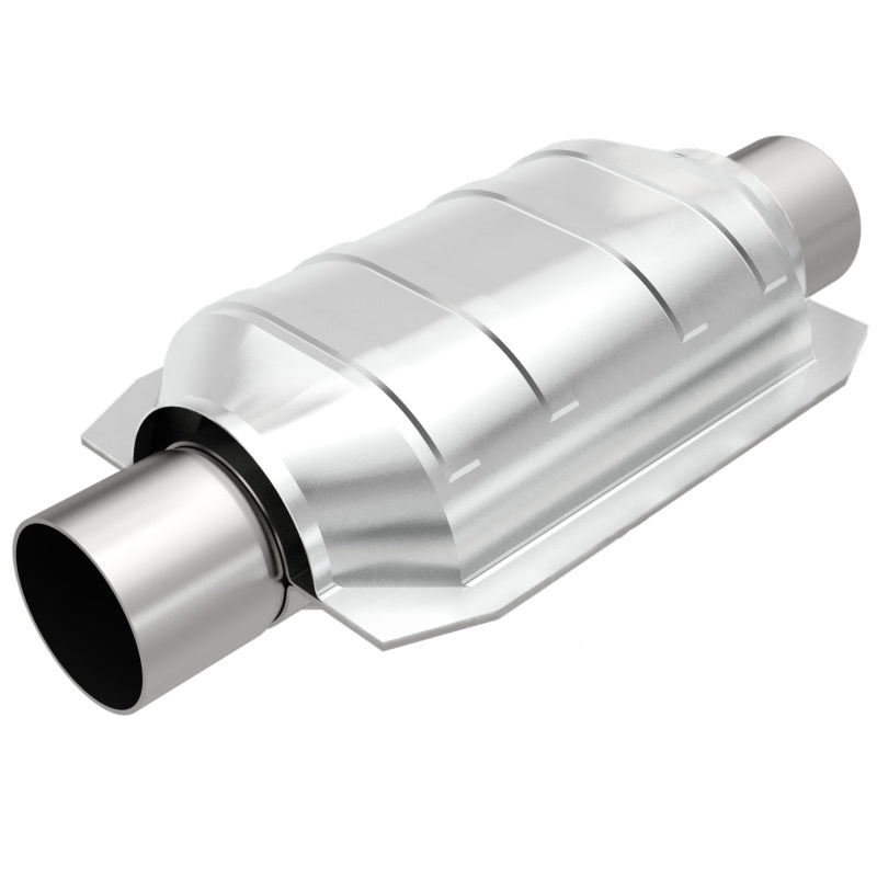 MagnaFlow Conv Univ 3 FED, stainless steel catalytic converter for offroad performance upgrades.
