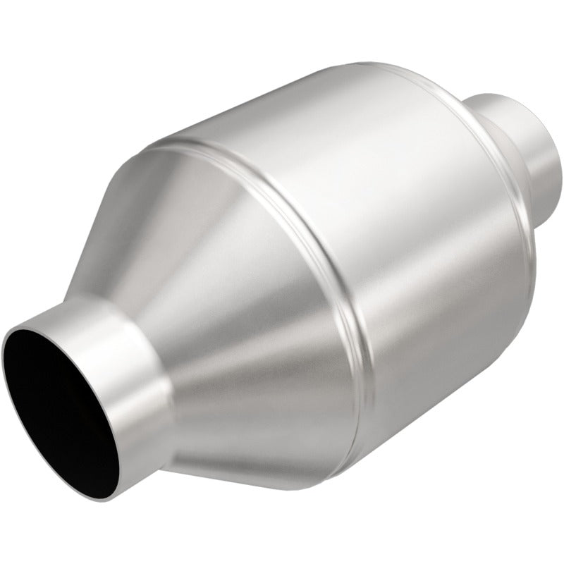 MagnaFlow Conv Univ 2.25in Inlet/Outlet Center/Center Round 3in Body L x 5in W x 8.75in Overall L - OEM Grade Catalytic Converter