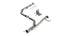 Borla 2021-2022 Toyota Tacoma 3.5L V6 T-304 Stainless Steel Y-Pipe - Brushed parts and installation components