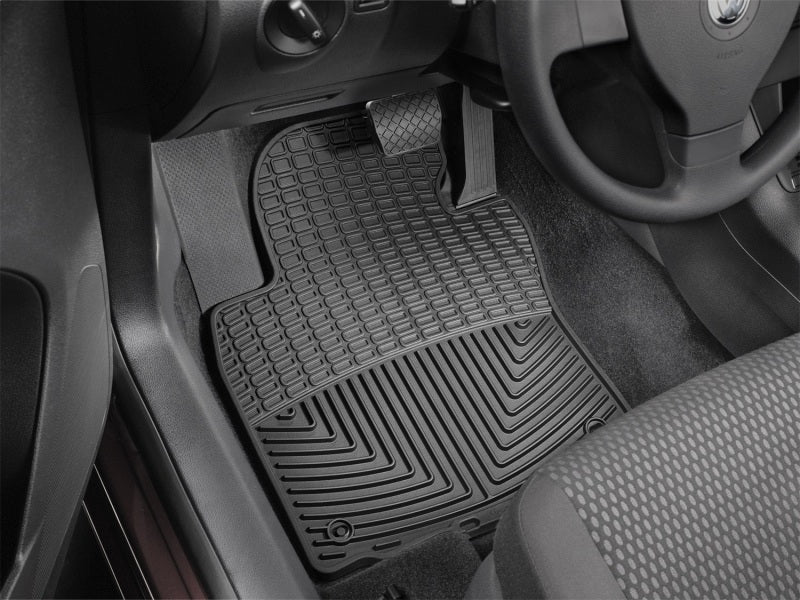 WeatherTech 05+ Volkswagen GLI Sedan Front Rubber Mats - Black installed in vehicle