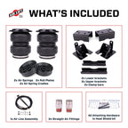 Air Lift Loadlifter 5000 Ultimate Air Spring Kit w/ Internal Jounce for 21-24 Dodge Ram TRX 4WD included components overview