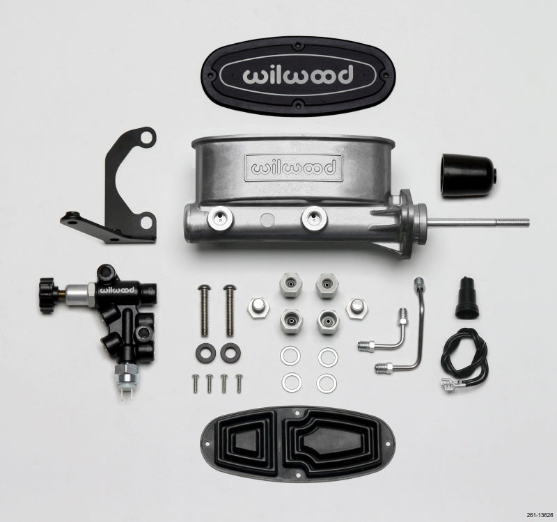Wilwood HV Tandem M/C Kit w L/H Bracket & Prop Valve - 15/16in Bore-W/Pushrod Secondary image