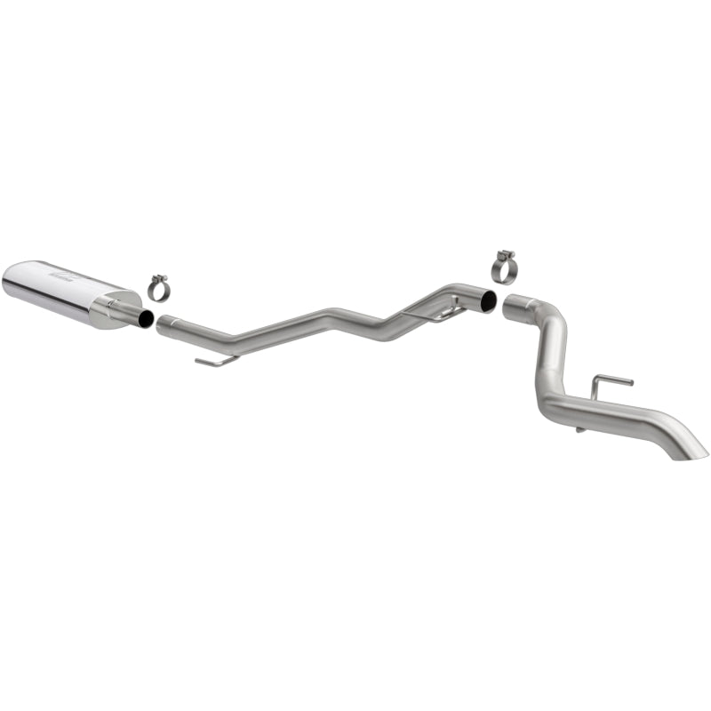 MagnaFlow 2020 Jeep Gladiator 2.5in Rock Crawler Series Single Rear Exit SS Cat-Back Exhaust w/o Tip for performance offroad parts Main image