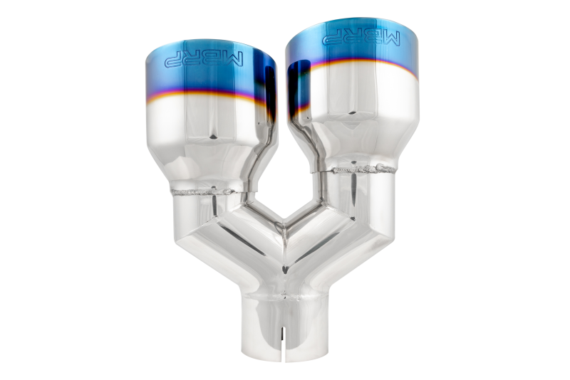 MBRP Burnt End Tip 2.5 ID Dual 4 OD Out 9.55 length Single wall 304 Stainless Steel Pass Side Secondary image