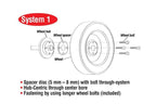 Eibach Pro-Spacer System 5mm Spacer / 5x112 Bolt Pattern / CB 57.1 For 02-08 Audi A4/A4 Quattro installation diagram.