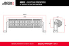 Body Armor 4x4 20in Blackout LED Light Bar Combo Beam with Wiring Harness dimensions diagram for offroad lighting.