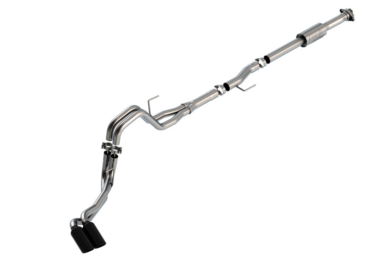 Borla F-150 2021 2.7L/3.5L 4dr CC SB EC STB Lari/King R/Plinum/LTD 3/2.25 DSE CB AK BLK CHR Tips exhaust system