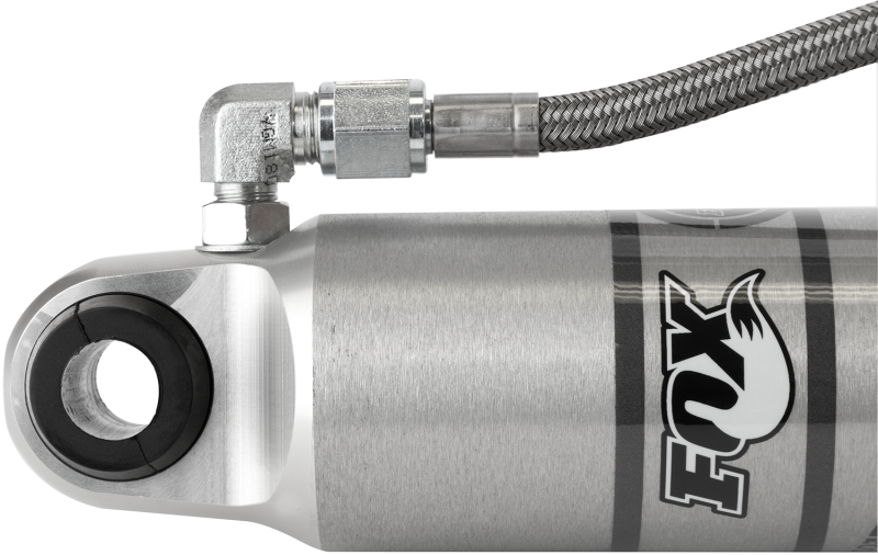Fox 05+ Ford SD 2.0 Performance Series 13.6in. Smooth Body Remote Res. Rear Shock / 1.5-3.5in. Lift close-up view.
