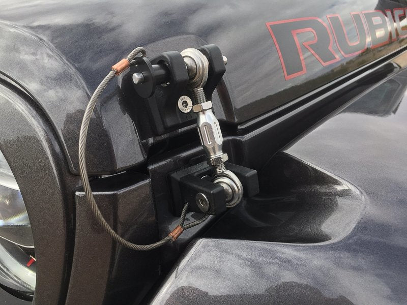 DV8 Offroad 2018+ Jeep JL Hood Hold Downs close-up view