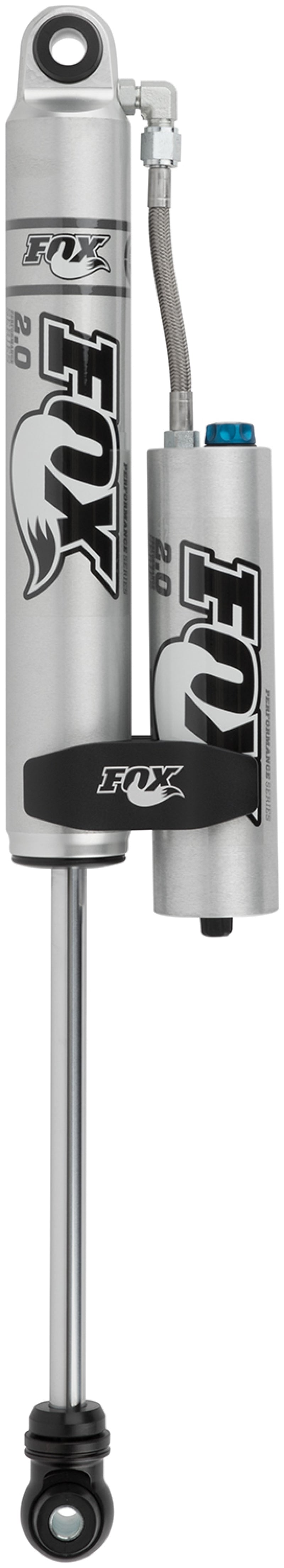 Fox 2.0 Performance Series 10.1in. Smooth Body Reservoir Shock w/CD Adj. (Alum) Std Travel - Black for offroad performance upgrades.
